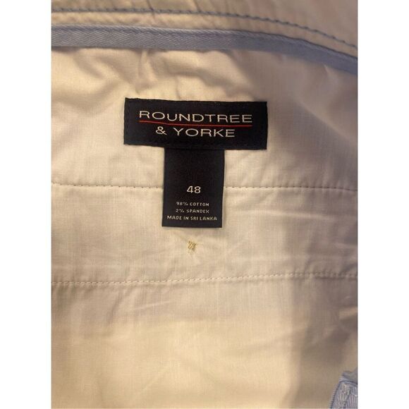 Roundtree & Yorke Men’s Classic Shorts Sx 48 Lt. Blue Cotton/Spandex Blend - Picture 7 of 8